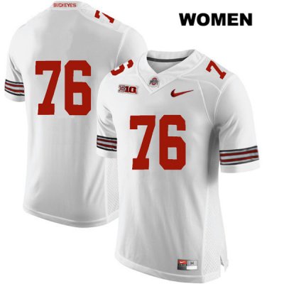 Women's NCAA Ohio State Buckeyes Branden Bowen #76 College Stitched No Name Authentic Nike White Football Jersey SZ20C81JE